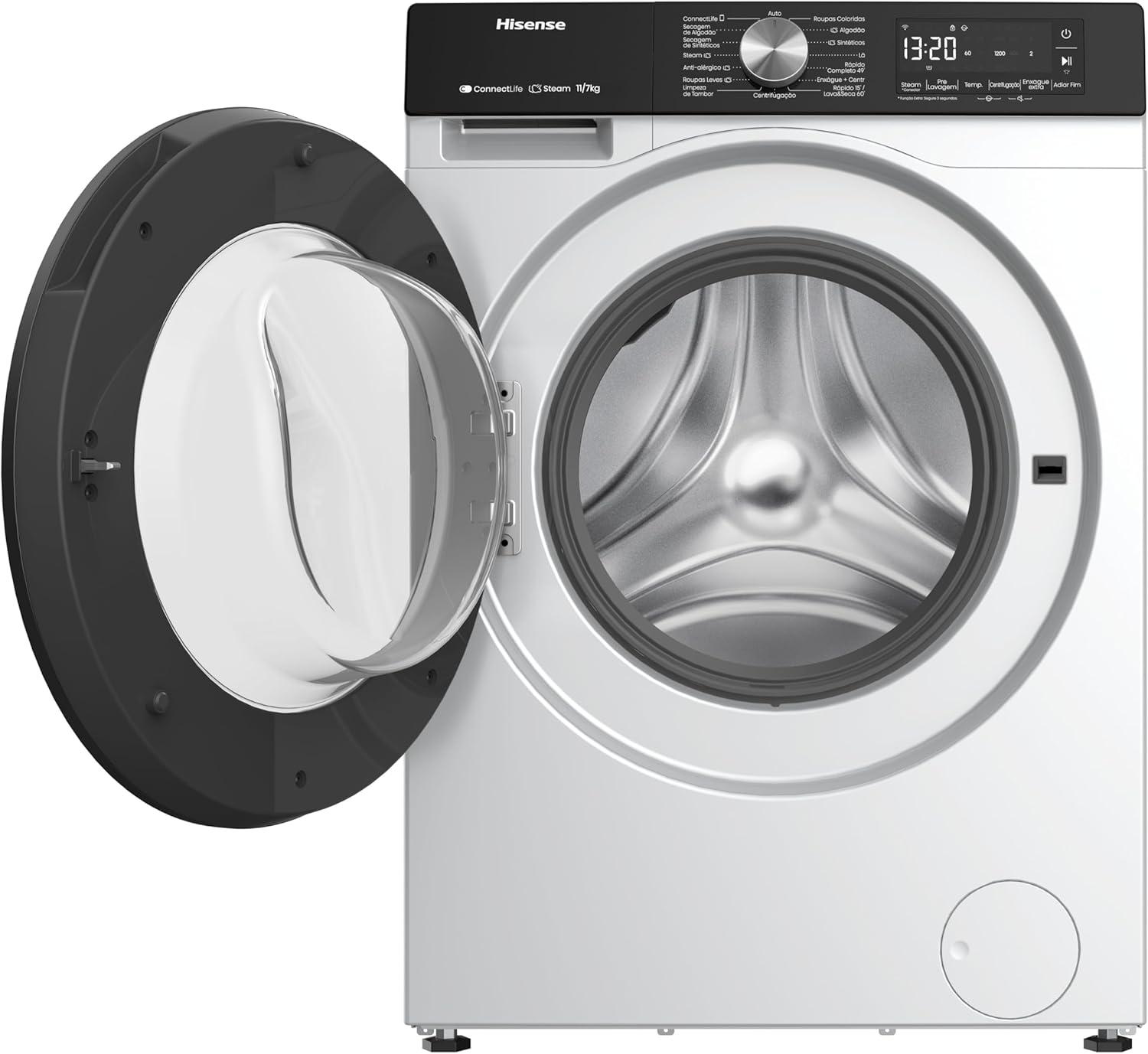 Meu teste com a Hisense Lava e Seca 11kg Wi-Fi