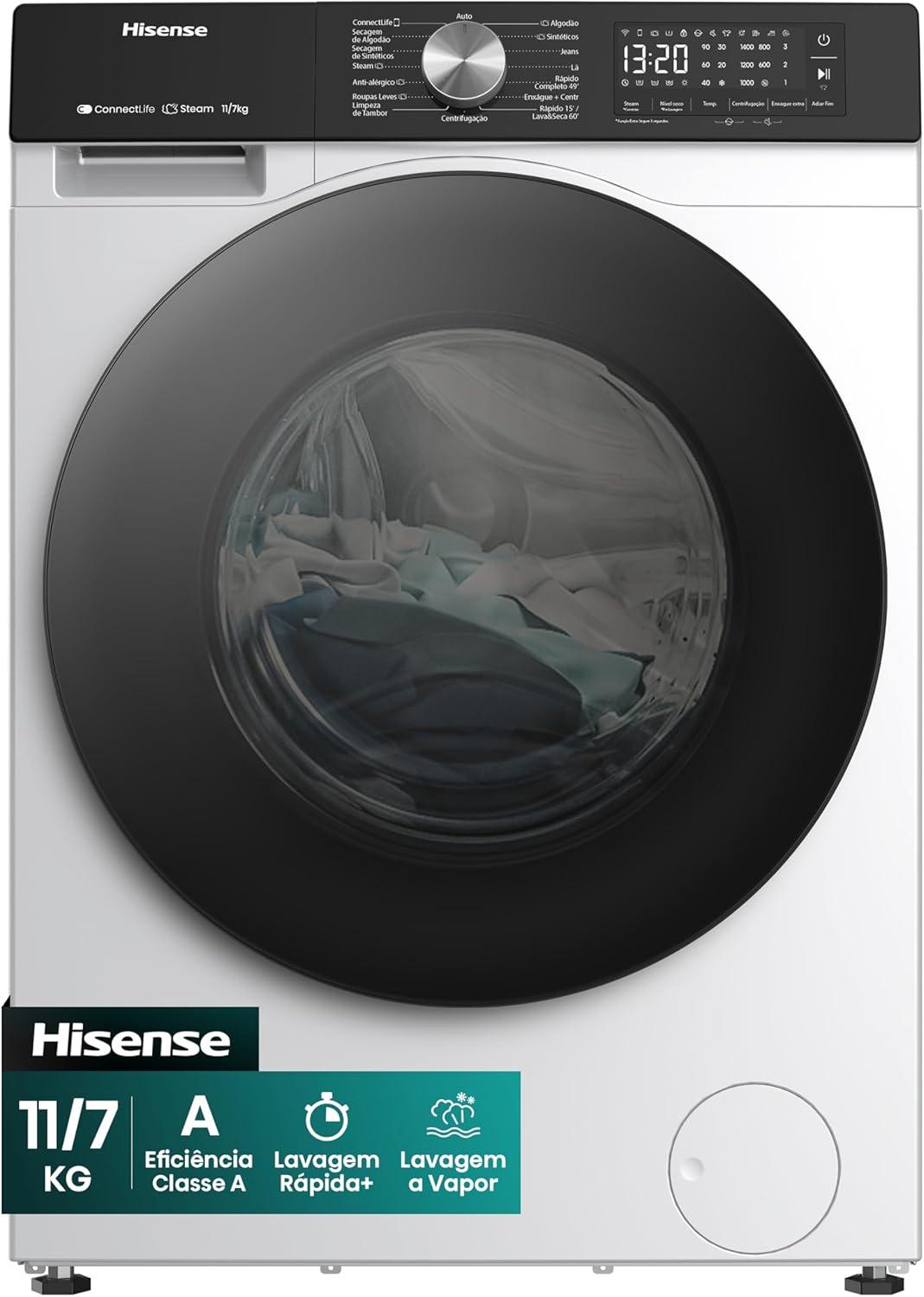 Meu⁢ teste com a Hisense Lava e Seca 11kg‍ Wi-Fi